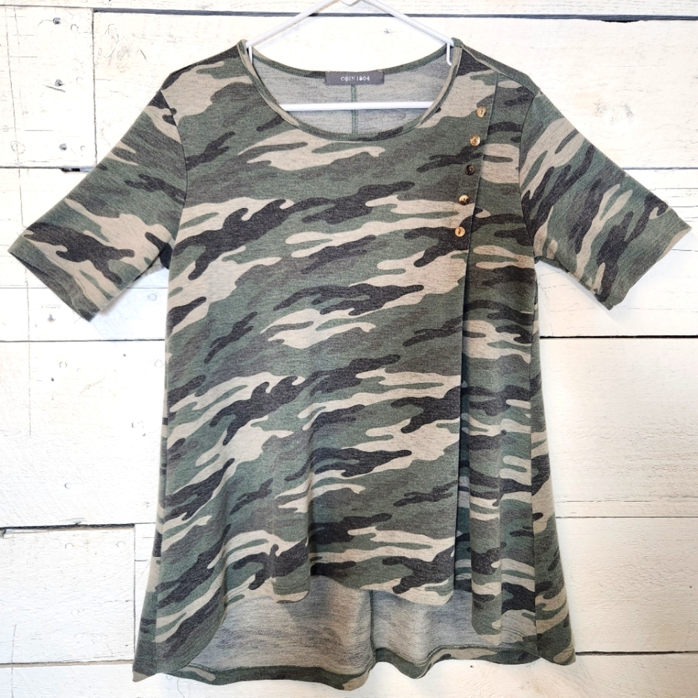 Coin 1803 Camouflage Print Top Size M